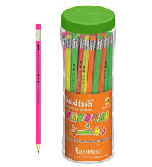 GOLDFISH ROSHAN PENCIL JAR 48PCS