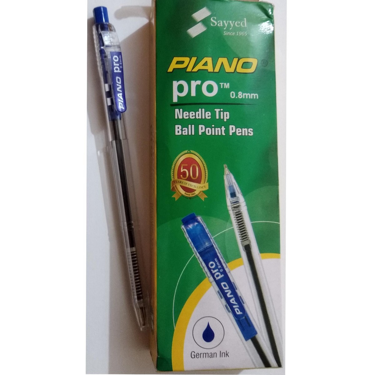 Piano Pro Ball Pen Blue 10 Pcs