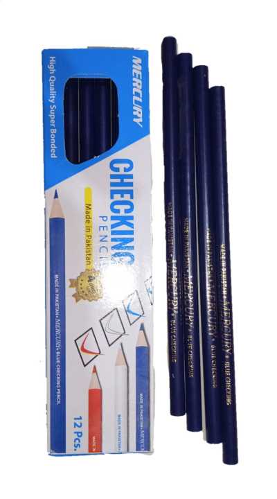 Mercury Checking Pencil Blue 12 Pcs