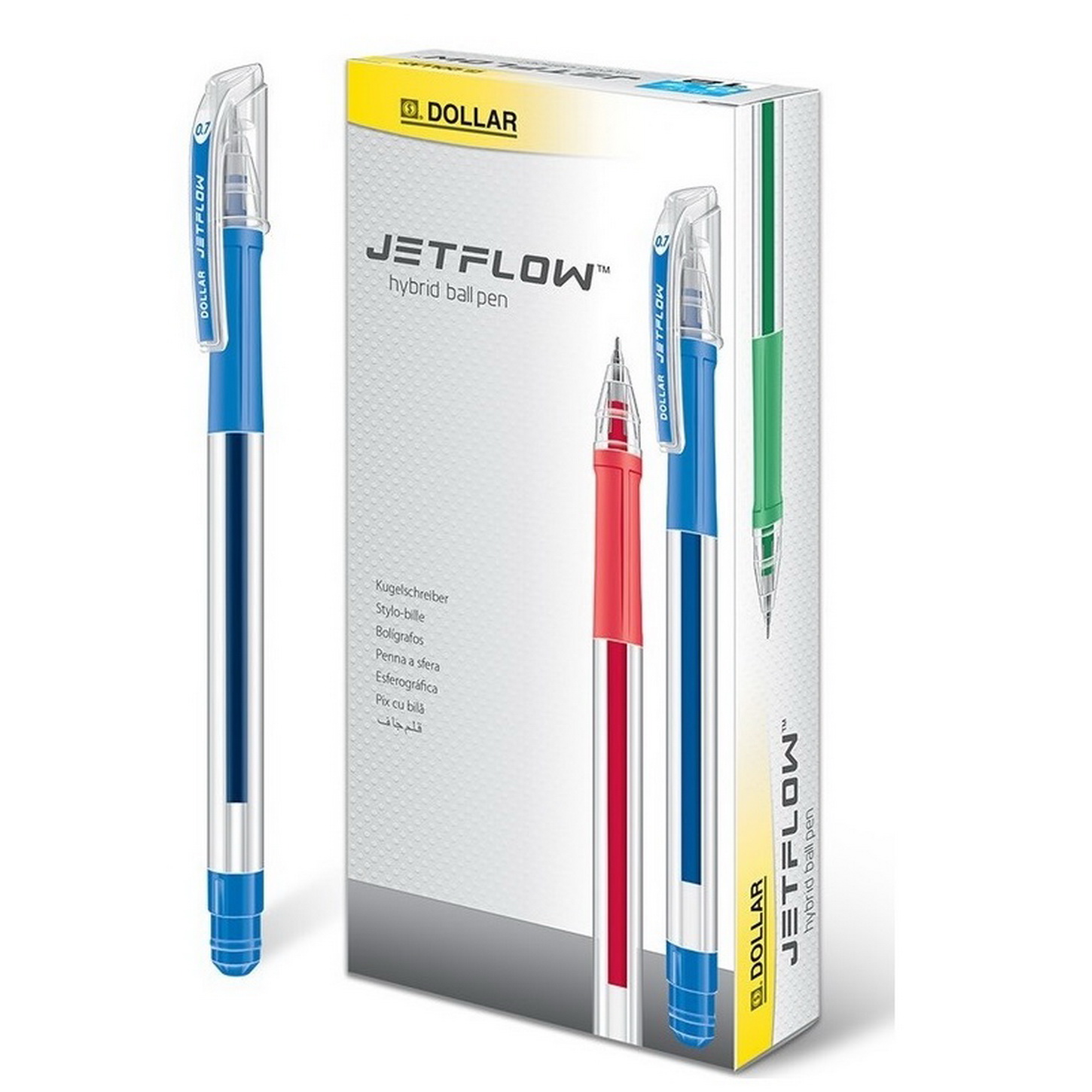 Dollar Jet flow Gel Pen Green 10 Pcs