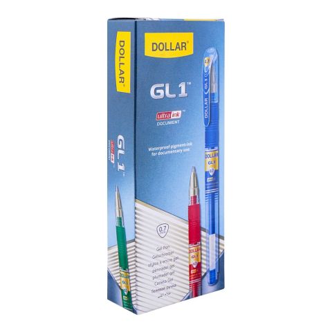 Dollar GL-1 Gel Pen Blue 10 Pcs