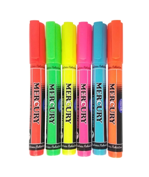 Mercury Text Marker Highlighter Green 10 Pcs