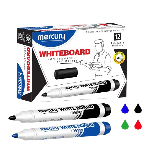 Mercury Board Marker Bullet Blue 12 Pcs