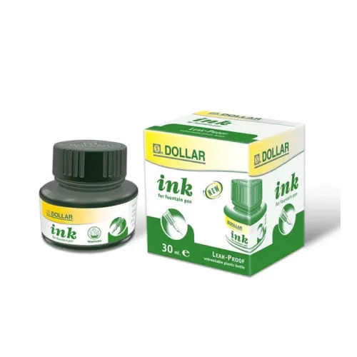 Dollar Fountain Pen Ink 60ml Green 12 Pcs