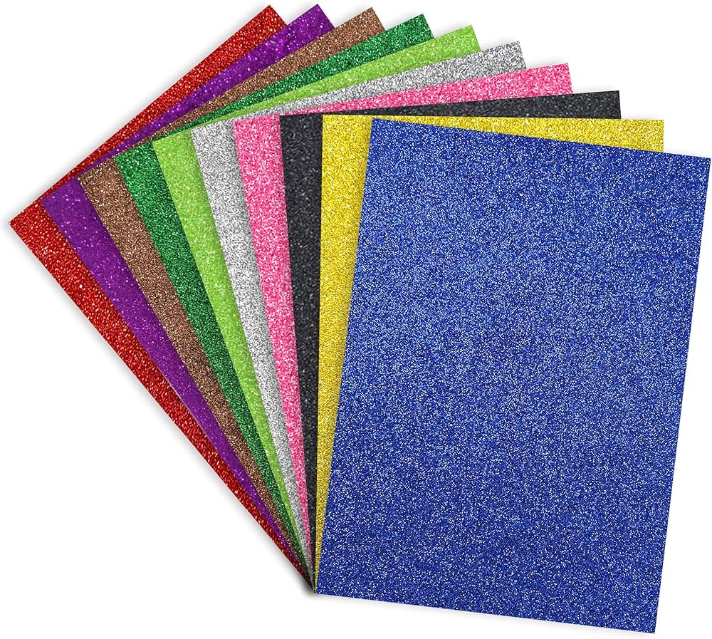 Glitter Sheet Light Purple 10 Pcs