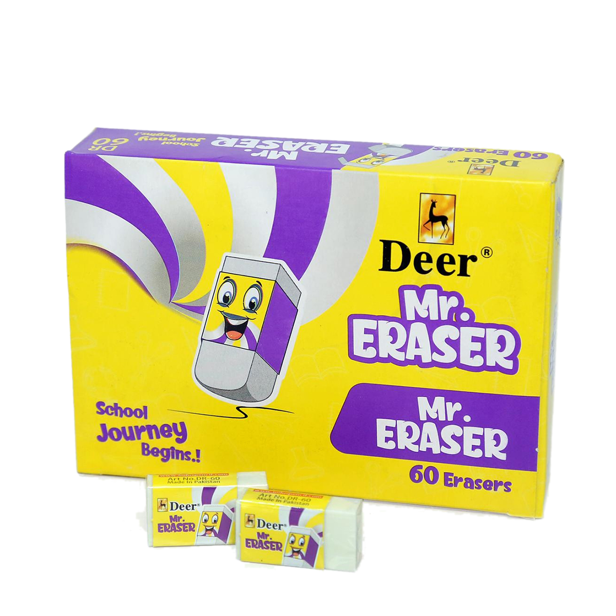 Deer Mr Eraser 60 Pcs