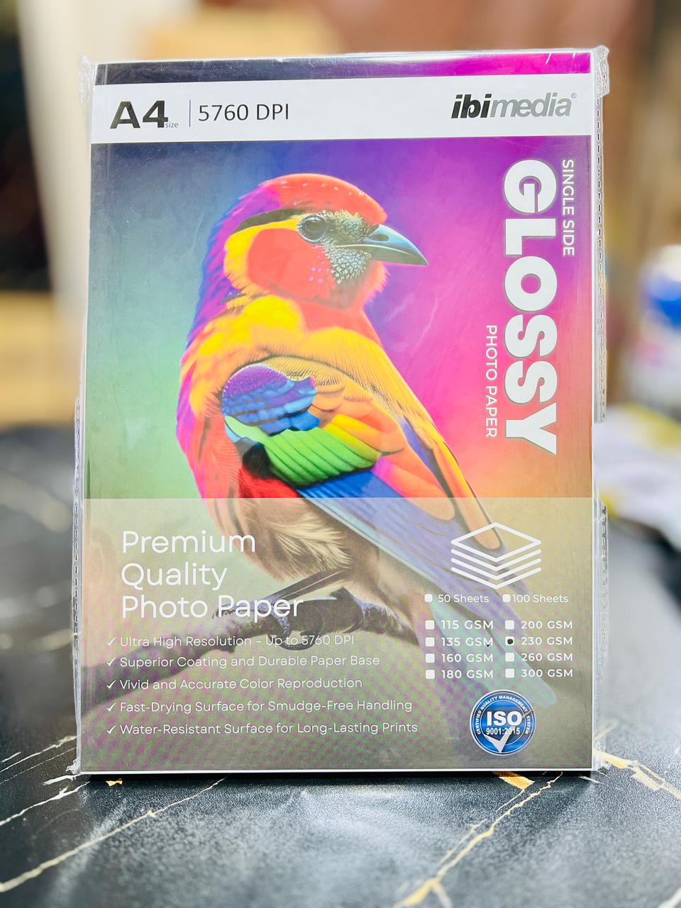 GLOSSY PAPER A4 230GMS 50PCS